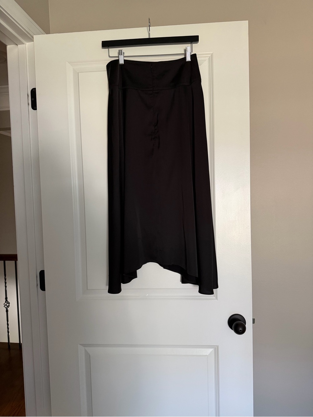 White House Black Market Black Asymmetric Hem Midi Skirt